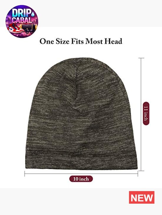 4 Pack Satin Lined Beanie Cap Slouchy Sleep Hat for Hair Care main image 6